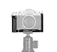 SUNWAYFOTO Black L-Bracket for Fujifilm X-T5 Arca Swiss Quick Release, Tripod Camera Mount with Protective Silicone Pad, Captive Slot Design, Safety Stop Screws, Compatible with Tripod