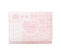 Sunwel Fashion Coquette Patchwork Prints Cute Wallet Small Wallet Card Holder ID Window for Women Girls, PINK