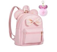Sunwel Fashion Cutest Mini Backpack Toddler Sequin Bow Mouse Ears Bag Small Traveling Shoulder Daypack for Teen Little Girls, Pink, OneSize, Traveling