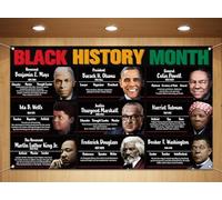 Sunwer Black History Month Photo Booth Backdrop African American National Holiday Decoration Famous People School Classroom Bulletin Board Hanging Banner (5.9×3.6ft)