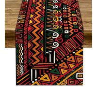 Sunwer Kwanzaa Table Runner Juneteenth African American Heritage Festival Holiday Party Decoration Home Kitchen Island Dining Room Decor 72Inches Long