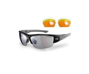 Sunwise Evenlode Sports Sunglasses for Women & Men, Suitable for Sporting Activities & Leasure Purposes - Water & Impact Resistant Men's Sunglasses with Wrap Around Lense - One Size - Black