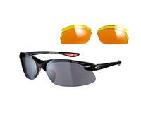 Sunwise Windrush Sports Sunglasses for Men, Suitable for Sporting Activities & Leasure Purposes, Water & Impact Resistant Men's Sunglasses with Wrap Around Lense, One Size - Black