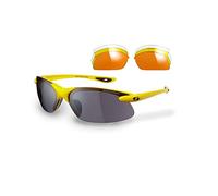 SUNWISE Windrush Sports Sunglasses for Men, Suitable for Sporting Activities & Leasure Purposes, Water & Impact Resistant Men's Sunglasses with Wrap Around Lense, One Size - Yellow
