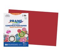 SunWorks Construction Paper, Holiday Red, 12" x 18", 50 Sheets
