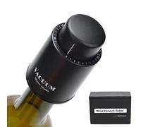 Sunwuun 2PACK Wine Bottle Stopper, Red Wine Saver, Reusable Wine Stopper, Wine Corks Keep Fresh,Best Gift for Wine Lovers (Black 2)