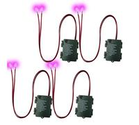 Sunwuun 4 PCS Halloween LED Glowing Light Up Eyes for Costume Cosplay,Masks,Skulls,Skeleton, Pumpkin,Halloween Decoration Lights for Indoor Outdoor Decoration(Battery Not Included) Purple
