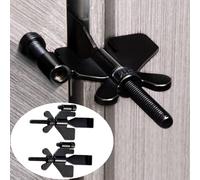 Sunwuun Upgraded Portable Door Lock Security,Hotel Travel Door Lock Without Drilling,Black Alloy Door Lock for Home,Hotel,School,Dormitory,FlatSecurity Device Door Locker from Inside. (2 PCS)