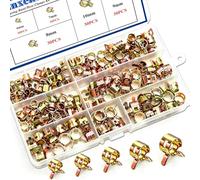 Sunxeke 150Pcs Spring Band Hose Clamps Assortment Kit,5 Sizes Fuel Line Hose Clamps,Low Pressure Air Clip Strap Clamp for Silicone Vacuum Hose Clamp Fuel Line Clamps (6mm 7mm 8mm 9mm 10mm)