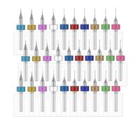 Sunxeke 30pcs PCB Drill Bits Set for Dremel,Spiral Flute Carbide 0.1mm-1mm Micro Drill Bit Set for Print Circuit Board,Stone Grinding,CNC Engraving,Jewelry Making etc