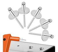 Sunxeke 80pcs Aluminum Large Flange Blind Rivets,3/16" x 3/4", Flange Diameter 5/8" (16 mm), Pop Rivets Assortment Kit Blind Rivet by Bolt Dropper, Grip Range(13-16mm)
