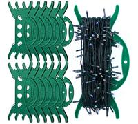 SUNXIZ 12 Pack Christmas Light Storage Holder All Purpose Holiday Reels Wrap for String Wind Up Organizer for Extension Cord Garland Beads Green