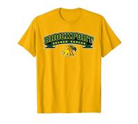 SUNY Brockport Golden Eagles Banner Logo T-Shirt, Men, Bright Gold, XL