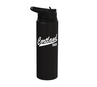 SUNY Cortland Dad Red Dragons Script Father's Stainless Steel Insulated Water Bottle