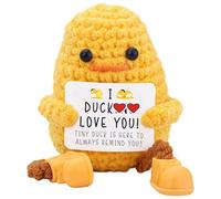 Suny Smiling Valentines Gifts Adorable Knitted Yellow Duck Valentines Gifts for Her I Duck Love You ValentinesDecorations Funny Living Room Bedroom Office Decoration Party Favors