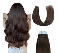 Sunya Tape in Hair Extensions Human Hair Invisible Tape Hair Extensions 22 inch Tape in Hair Extensions Dark Brown Straight Hair Extensions Tape in 50g 20pcs/Pack