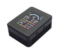 Sunydog 10-In-1 Ultra HCHO TVOC CO2 Monitor, Comprehensive for Home Office In Vehicle, Portable Particle Counter for Indoor Camping, Multi Gas Detector Living Room and Car (MT13 Black)