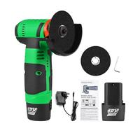 Sunydog 12V Cordless Angle Grinder Tool Kit Portable Lithium Electric Angle Grinder 19500rpm Mini Rechargeable Power Cutter with 2pcs Batteries 2pcs Grinding Discs for Grinding Polishing Cutting Rust