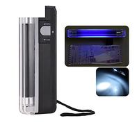 Sunydog 2-in-1 Portable Mini Money Detector Counterfeit Cash Currency Banknote Bill Checker Tester with UV Light Flashlight for USD Euro Pound