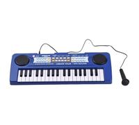 Sunydog 37-key Piano with Electronic Keyboard, Suitable for Beginners, with 8 Tones, 8 Rhythms, 4 Percussions, Two Speakers and Microphone, USB-C or Battery Operated, Educational Music Toy in Blue
