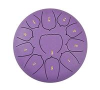 Sunydog 6 Inch Steel Tongue Drum 11 Notes Handpan Drum with Drum Mallet Finger Picks Percussion for Meditation Yoga(Purple)