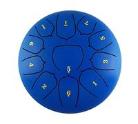 Sunydog 6 Inch Steel Tongue Drum 11 Notes Handpan Drum with Drum Mallet Finger Picks Percussion for Meditation Yoga(Dark blue)