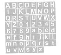 Sunydog 62pcs 5 Inch Letter and Number Stencils Reusable Washable Alphabet Stencils Environment-Friendly PET Art Craft Templates for Painting On Wood Fabric Wall Door Decor Home Sign