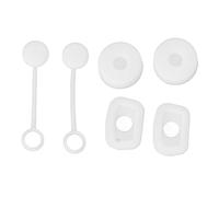 Sunydog 6pcs Cup Straw Stopper Reusable Silicone Proof Spill Stoppers Set Outdoor - Premium Quality, Durable (White)