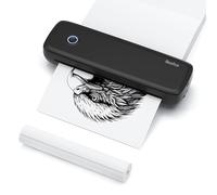 Sunydog A4 Portable Thermal Transfer Printer Wireless&USB Connect Connect with Mobile Computer 56mm/77mm/107mm/210mm/216mm(2in/3in/4in/8in/8.5in) US Letter for Office School Comes with 1pc Thermal