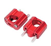 Sunydog Aluminum Alloy Motorcycle Handlebar Mount Clamps Riser Adapter, Compact Size, Easy Installation, CNC Machined, 28mm/1.1in Clamping, 22mm/0.87in Clamping, Motorcycle Handlebar (Red)