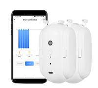Sunydog BT Automatic Curtain Opener Closer Robot Wireless Smart Curtain Motor Timer Voice Control Smart Home Automation Device for Curtain Track Rod Replacement for Amazon Alexa Google Assistant