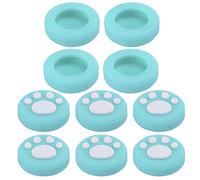 Sunydog Cat Joystick Grip Caps, Silicone for/Lite, Skid Resistant, 10 Units (White claws on green background)