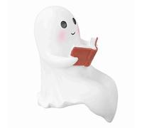 Sunydog Cute Ghost LED Night Light Reading Book Resin Desk Lamp for Bedroom Bedside Holiday Decor (S)