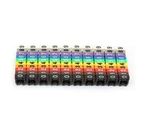 Sunydog Digital Number Tube Wire Number Label Tube Cable Marker Colorful Cable Management - Premium Quality, Durable (100PCS KCM-4MM 4 square meters)