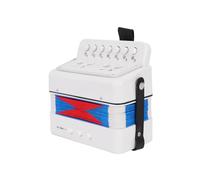 Sunydog Mini 7-key 2-bass Accordion ABS Material Musical Instrument for Beginners Lightweight Button Accordion Hand-eye Coordination Stage Performance(White)