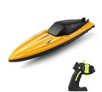Sunydog Mini Speed Boat with Remote Control for , Adults, Boys, Girls, High Speed Boat with 2 Batteries for Swimming Pools and Lakes (Yellow #-1)