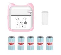 Sunydog Mini Thermal Printer, Portable Pocket Photo Printer 203dpi Wireless BT Connection for Picture Lable DIY Handcraft List Meno Notes Journal Receipt Paper Instant Printer Sticker with 5 Rolls