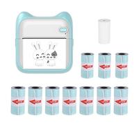 Sunydog Mini Thermal Printer, Portable Pocket Photo Printer 203dpi Wireless BT Connection for Picture Lable DIY Handcraft List Meno Notes Journal Receipt Paper Instant Printer Sticker with 10 Rolls