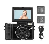 Sunydog Portable Digital Camera, Digital Cameras with 3.0-inch TFT Rotatable Screen 4K 48MP Ultra HD 16X Zoom Support 128GB Extended Mem, with 2pcs Batteries 32GB Memory Card