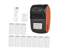 Sunydog Portable Receipt Printer,Portable Mini Thermal Printer Pt-210 58mm for Retail Stores Restaurants Factories Logistics,10 Rolls of Paper Compatible with iOS Android