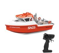 Sunydog Remote Control Boats for Lakes, Mini Boat, Toy for Pools and Adults, 2.4GHz Brushless Motor Rescue (White and Orange)