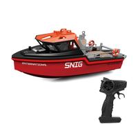 Sunydog Remote Control Boats for Lakes, Mini Boat, Toy for Pools and Adults, 2.4GHz Brushless Motor Rescue (Black and Red)