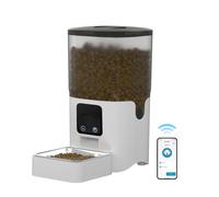 Sunydog Smart Automatic Cat Feeder 6L Capacity with Camera Two-Way Audio Remote Control for Busy Pet Parents (WiFi APP)