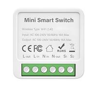 Sunydog WiFi Smart Light 16A DIY Circuit Breaker Timed Light Switch 1 Gang 2-Way Control Tuya Wireless On-Off Smart Wall Switch Module Voice Control Compatible with ale-xa/goo-gle