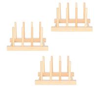 Sunydog Wooden Dish Rack, 3Set Christmas Kitchen Utensils Bowl Draining