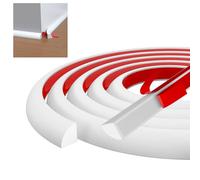 SUNYHUE PVC Quadrant Trim, 2 Meters Self Adhesive Flexible Moulding Trim, Laminate Floor Beading Trim, Peel and Stick Tile Edging Strip, Gap Caulk Strip for Ceiling, Wall Corner, Skirting Board(White)