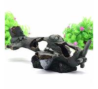 Sunyiny Aquarium Fish Tank Landscape Ornament Resin Plane Aircraft Wreckage Decoration Destroyer for Fish and Shrimp to Avoid The House
