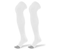 SUNYIWJIE Baseball Socks Football Socks Multiple Sizes Over the Knee Baseball Socks Extra Long Soccer Socks for Boys Men, 1 Pair White, Large