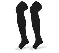 SUNYIWJIE Baseball Socks Football Socks Multiple Sizes Over the Knee Baseball Socks Extra Long Soccer Socks for Boys Men, 1 Pair Black, Medium