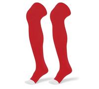 SUNYIWJIE Baseball Socks Football Socks Multiple Sizes Over the Knee Baseball Socks Extra Long Soccer Socks for Boys Men, 1 Pair Red, Small